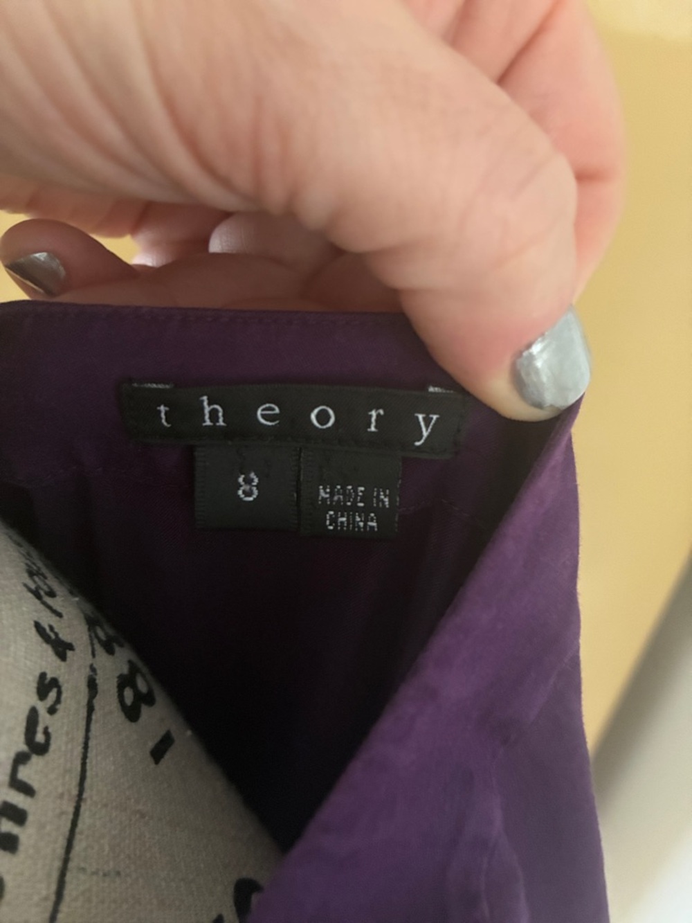 Theory Purple Button-Front Midi Dress - Picture 2 of 6